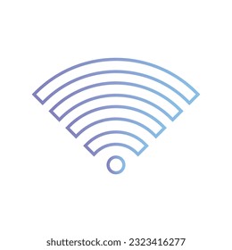 WiFi-Symbol, flache Vektorgrafik.