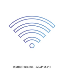 WiFi icon flat vector illustration.