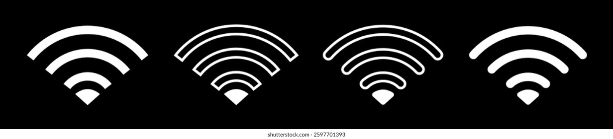 Wifi icon. Free wifi isolated icon. wi-fi network linear icon. signal sign and symbol. Public wifi area solid sign. Wifi icon wireless internet signal element flat symbol