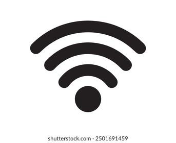 Icono de Wifi. Icono aislado de señal wifi gratis. icono lineal de red wi-fi. señal y símbolo. Señal sólida de área wifi pública. Icono de wifi elemento de señal de internet inalámbrico símbolo plano