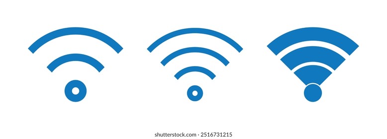 Ícone Wifi. ícone isolado do sinal de wi-fi gratuito. ícone linear da rede wi-fi. sinal e símbolo. Sinal sólido de área de wifi pública. Vetor Wifi. Eps 10.