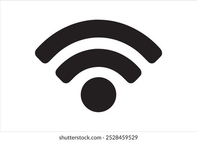 Wifi-Symbol. Kostenloses WiFi-Zeichen, isoliertes Symbol. wi-fi Netzwerk lineares Symbol. Signalzeichen und Symbol. Öffentliches WiFi-Bereich solides Zeichen. Wifi-Symbol drahtloses Internet-Signal Element flaches Symbol