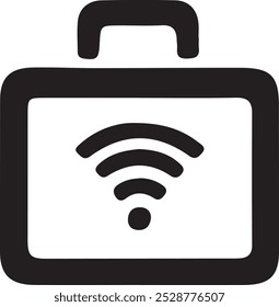 Wifi-Symbol, Kostenloses WiFi-Zeichen, isoliertes Symbol, Wi-Fi-Netzwerk