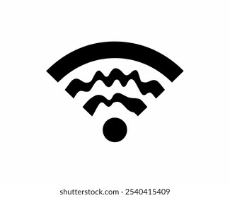 Ícone Wifi. ícone isolado do sinal de wi-fi gratuito. ícone linear da rede wi-fi. sinal e símbolo. Sinal sólido de área de wifi pública. Ícone de Wi-Fi sem fio símbolo plano de elemento de sinal de internet