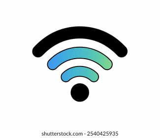 Wifi-Symbol. Kostenloses WiFi-Zeichen, isoliertes Symbol. wi-fi Netzwerk lineares Symbol. Signalzeichen und Symbol. Öffentliches WiFi-Bereich solides Zeichen. Wifi-Symbol drahtloses Internet-Signal Element flaches Symbol