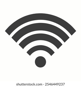 Ícone Wifi. ícone isolado do sinal de wi-fi gratuito. ícone linear da rede wi-fi. sinal e símbolo. Sinal sólido de área de wifi pública. Ícone de Wi-Fi sem fio símbolo plano de elemento de sinal de internet