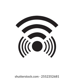 Ícone Wifi. ícone isolado do sinal de wi-fi gratuito. logotipo da rede wi-fi. ilustração plana do ícone do vetor de wifi.