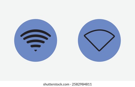 Wifi icon. Free wifi sign isolated icon. wi-fi network linear icon. signal sign and symbol. Public wifi area solid sign.
 Wifi icon wireless internet signal element flat symbol.