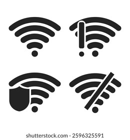 Wifi icon. Free wifi sign isolated icon
