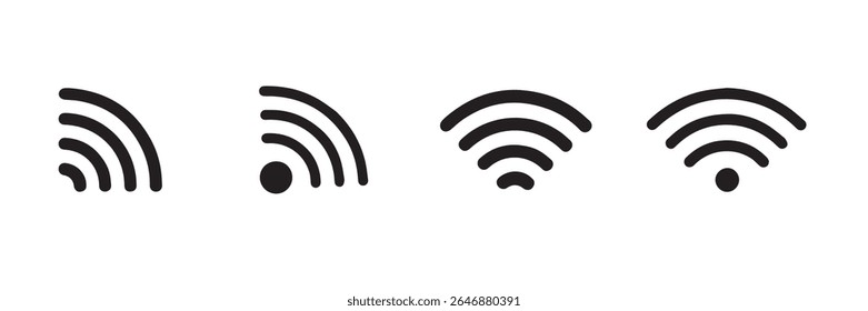 Wifi icon Free wifi sign isolated icon. wi-fi network linear icon. signal sign and symbol. Public wifi area solid sign. 