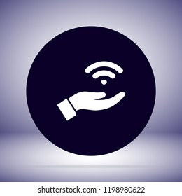 Wifi icon in the hand