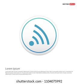 Wi-Fi Icon Hexa White Background icon template