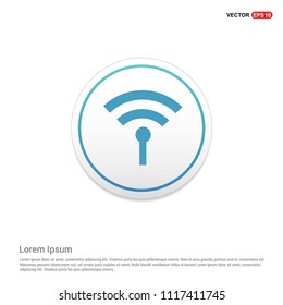 Wifi icon Hexa White Background icon template - Free vector icon