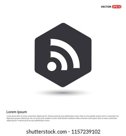 wifi icon Hexa White Background icon template - Free vector icon