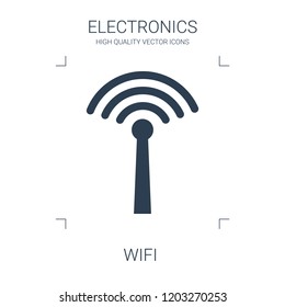 wifi icon. high quality filled wifi icon on white background. from electronics collection flat trendy vector wifi symbol. use for web and mobile