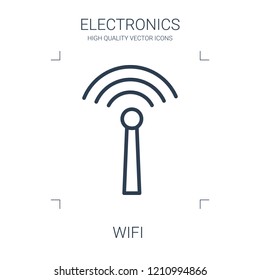 wifi icon. high quality line wifi icon on white background. from electronics collection flat trendy vector wifi symbol. use for web and mobile