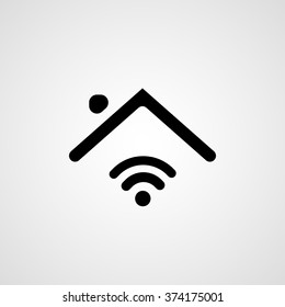 WiFi icon in the house (your own WiFi internet in house)