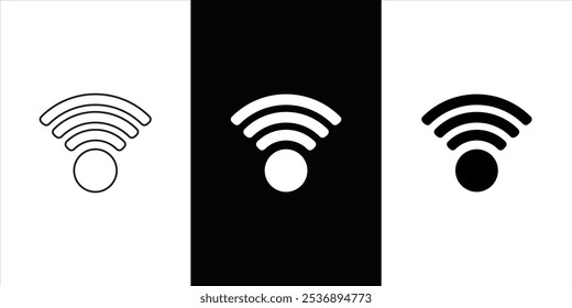 Wi-Fi Symbol Illustration Symbol Zeichen Kontur Vektor Logo Design