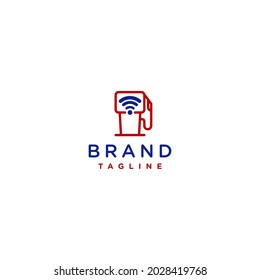 Wifi Icon Inside Gas Station Logo