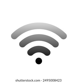 Wifi icon for interface design gradient color bar. Vector wlan access, wireless wifi hotspot signal sign, icon, symbol