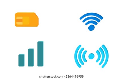 Wifi icon for interface design. Vector wlan access, wireless wifi hotspot signal sign, icon, symbol.