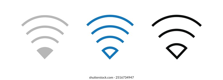 wi-fi icon. Internet Access Icon Set. Wifi Wave Vector Symbol. Wifi symbol. Wifi vector icon set.