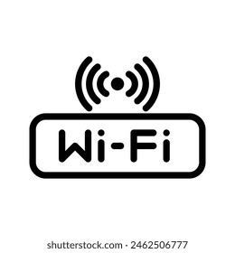 WiFi icon. internet network symbol with outline graphic design style. suitable for website, logo, app, template and UI design.
