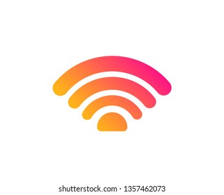 Wifi icon. Wi-fi internet sign. Wireless network symbol. Classic flat style. Gradient wifi icon. Vector