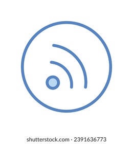 Icono Wifi aísla la ilustración del material del vector de fondo blanco.