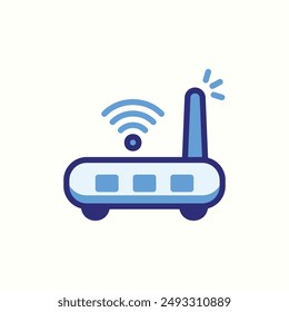 icono wifi, gadget de tema de icono azul aislado