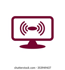   wifi   icon,  isolated. Flat  design.