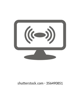   wifi   icon,  isolated. Flat  design.