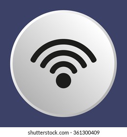Wi-Fi   icon,  isolated. Flat  design.