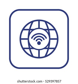 Wi-Fi   icon, isolated. Flat  design. 