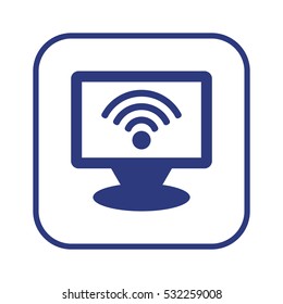 Wi-Fi  icon, isolated. Flat  design. 