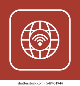 Wi-Fi   icon, isolated. Flat  design. 