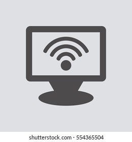 Wi-Fi  icon, isolated. Flat  design. 