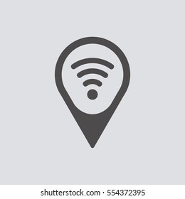 Wi-Fi   icon, isolated. Flat  design. 