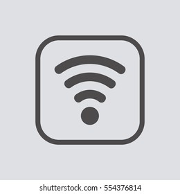Wi-Fi   icon, isolated. Flat  design. 