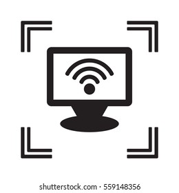 Wi-Fi  icon, isolated. Flat  design. 