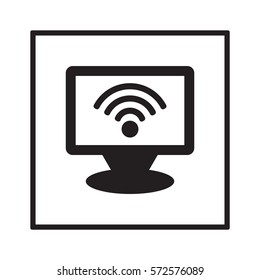 Wi-Fi  icon, isolated. Flat  design. 