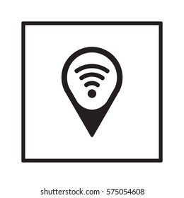 Wi-Fi   icon, isolated. Flat  design. 