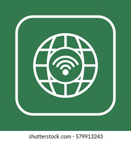 Wi-Fi   icon, isolated. Flat  design. 