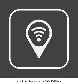 Wi-Fi   icon, isolated. Flat  design. 