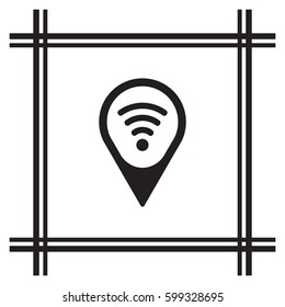 Wi-Fi   icon, isolated. Flat  design. 