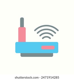 wifi icon, isolated flat ui icon set