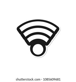 Wi-Fi icon, isolated sticker, flat design template, vector illustration
