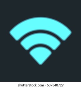 Wifi icon isolated. Wireless Wi-Fi zone network symbol. Vector illustration.