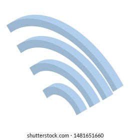 Wifi icon. Isometric of wifi vector icon for web design isolated on white background