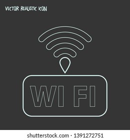 Wifi icon line element. Vector illustration of wifi icon line isolated on clean background for your web mobile app logo design.
